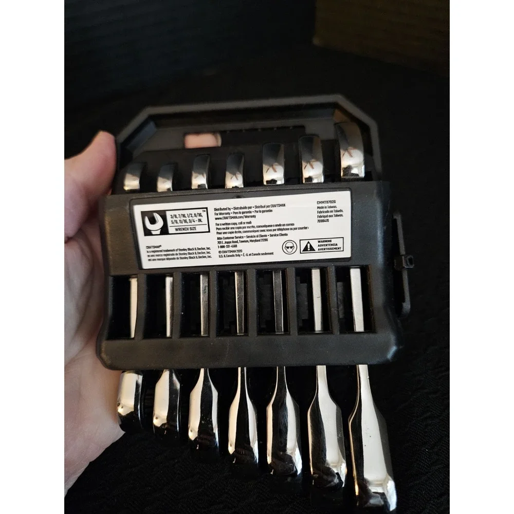 Craftsman SAE Stubby Ratcheting Combination Wrench Set 7 pc